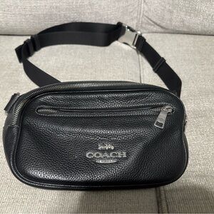 Coach Black Leather Men's Bag